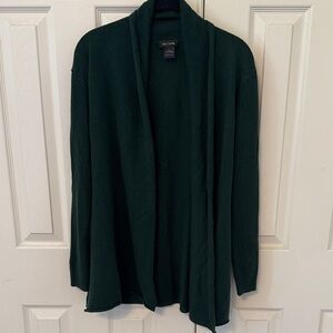 Sara Campbell Forest Green wool Open Cardigan